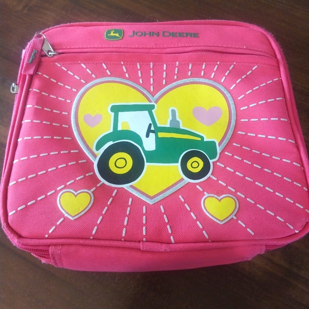 John deere lunchbox girl pink